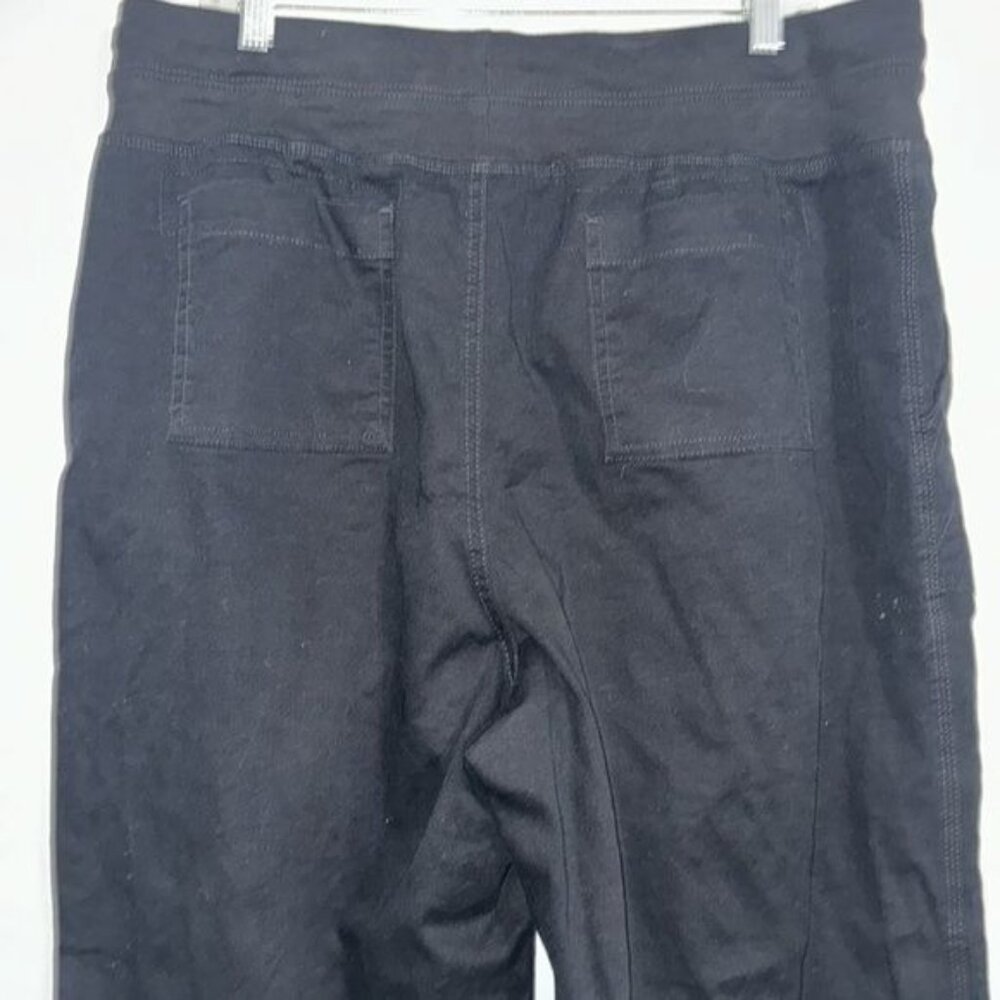 Terra & Sky Womens Black Drawstring Cotton Blend Pants 1X (16W-18W) Relaxed Fit - Picture 8 of 10